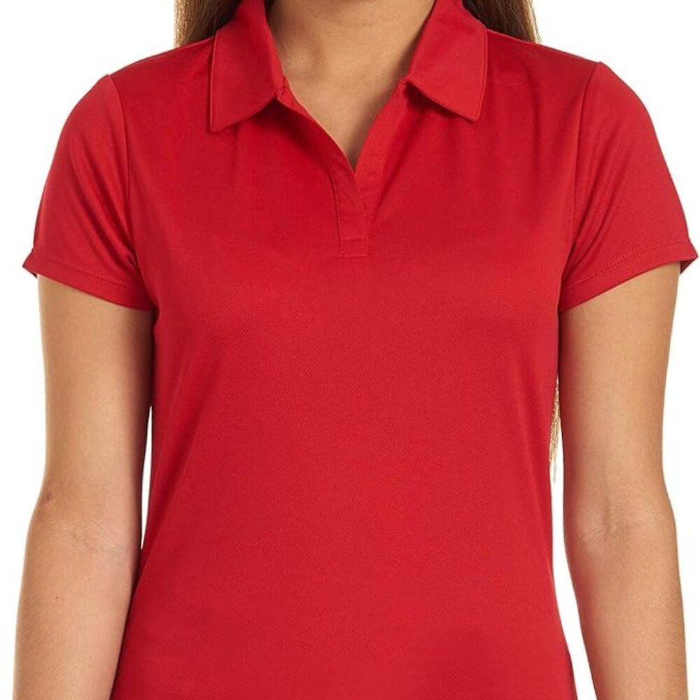 Chaps Junior's Uniform Short Sleeve Performance Polo; size L (11/13); red